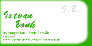 istvan bonk business card
