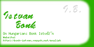 istvan bonk business card